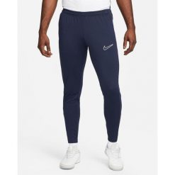 Spodnie sportowe męskie Nike DF Academy 23. Niebieskie spodnie dresowe męskie Nike, bez wzorów, z dresówki, długie. Za 256.00 zł.