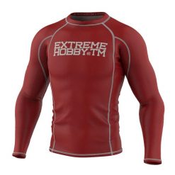 Koszulka sportowa męska Rashguard do MMA EXTREME HOBBY TRACE. Czerwone bielizna termoaktywna męska EXTREME HOBBY, m, bez wzorów, z bawełny, bez ramiączek, do biegania. Za 209.00 zł.