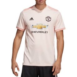 Adidas Manchester United Away Jsy CG0038. Czerwone t-shirty męskie ADIDAS, l, bez wzorów, z materiału, bez kołnierzyka, bez ramiączek. W wyprzedaży za 249.99 zł.