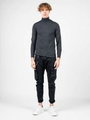 Xagon Man Sweter "Basic" | A22081 & ELV18 | Mężczyzna | Szary. Szare swetry męskie Xagon, bez wzorów, z dzianiny, bez kołnierzyka, bez ramiączek. W wyprzedaży za 189.00 zł.