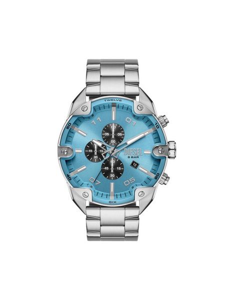 Diesel Zegarek Spiked DZ4655 Srebrny. Szare zegarki męskie Diesel, srebrne. Za 1,289.00 zł.