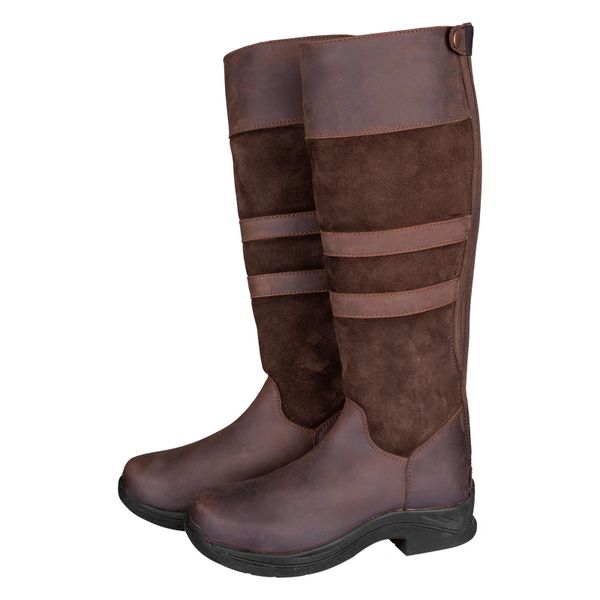 Kowbojki ELT Oklahoma. Brązowe sztyblety męskie ELT, z nubiku, bez obcasa, bez zapięcia. Za 523.00 zł.