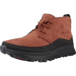 Buty CLARKS ATL TREKDB GTX Brązowy. Brązowe buty trekkingowe męskie Clarks, bez wzorów, ze skóry, sportowe, bez obcasa, bez zapięcia. Za 786.39 zł.