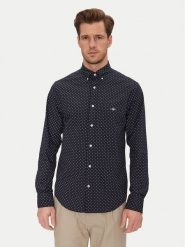 Gant Koszula 3250056 Granatowy Regular Fit. Niebieskie koszule męskie Gant, m, bez wzorów, z bawełny, bez kołnierzyka, bez ramiączek. Za 289.99 zł.