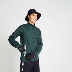 Kurtka do golfa męska RW500 przeciwdeszczowa. Zielone kurtki męskie INESIS, m, bez wzorów, z materiału, sportowe, bez ramiączek, bez kaptura. W wyprzedaży za 249.99 zł.
