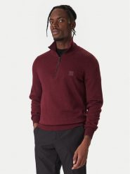 BOSS Sweter Kanobix 50527585 Czerwony Regular Fit. Czerwone kardigany męskie Boss, bez wzorów, z bawełny, bez kołnierzyka, bez ramiączek. Za 579.99 zł.