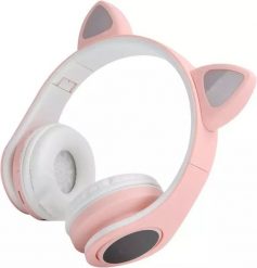 Słuchawki ExtraLink Kids Headphones Pro Pink Wired headphones Cat Ears. Różowe słuchawki nauszne ExtraLink. Za 41.41 zł.