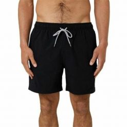 Strój kąpielowy Męski Daily Volley. Czarne szorty męskie Rip Curl, bez wzorów, sportowe. Za 99.00 zł.