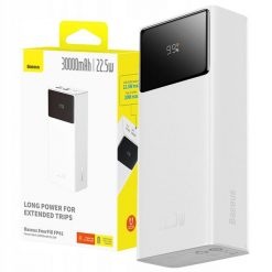 Baseus Powerbank 30000 mAh USB-C PD 22.5W z kablem. Białe powerbanki Baseus. Za 149.00 zł.