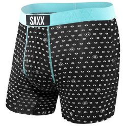 SAXX Męski bokser Vibe Boxer Modern Fit Black Icu (rozmiar M). Czarne bielizna termoaktywna męska Saxx, m, bez wzorów, bez ramiączek, outdoorowe. W wyprzedaży za 102.00 zł.