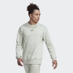 Bluza z opuszczonym ramieniem adidas Essentials FeelVivid. Zielone bluzy z polaru męskie ADIDAS, m, bez wzorów, z polaru, sportowe, bez ramiączek, bez kaptura. Za 227.15 zł.
