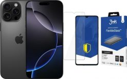 Smartfon Apple iPhone 16 Pro Max 256GB Black Titanium (MYWV3) + FlexibleGlass. Czarne smartfony Apple. Za 5,454.00 zł.
