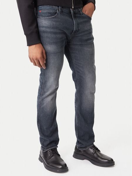 Hugo Jeansy 50517504 Szary Slim Fit. Szare jeansy męskie Hugo, bez wzorów, z bawełny. Za 249.99 zł.