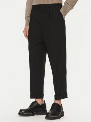 AMI Paris Chinosy HTR111.WV0066 Czarny Regular Fit. Czarne eleganckie spodnie męskie AMI PARIS, bez wzorów, z wełny. Za 1,949.00 zł.