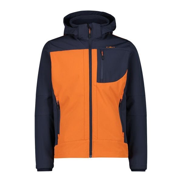 Kurtka męska turystyczna CMP 3A01787N. Brązowe kurtki męskie CMP, l, bez wzorów, z softshellu, z kapturem, trekkingowe. Za 385.00 zł.