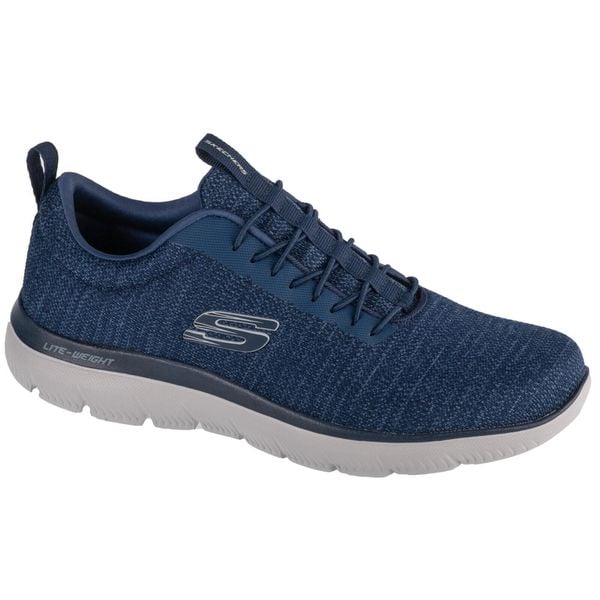 Buty do chodzenia męskie Skechers Summits Sorenz. Niebieskie buty sportowe na co dzień męskie Skechers, m, bez wzorów, casualowe, bez ramiączek, bez kaptura, trekkingowe. Za 297.79 zł.