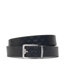 Pasek Męski Emporio Armani. Czarne paski męskie Emporio Armani, bez wzorów. Za 509.99 zł.