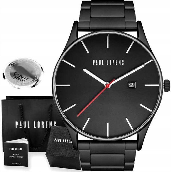 Zegarek męski Paul Lorens DELUCE-1A5 Z GRAWEREM. Zegarki męskie Paul Lorens. Za 179.00 zł.