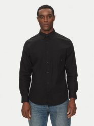 Calvin Klein Jeans Koszula LV040QM160 Czarny Regular Fit. Czarne koszule męskie Calvin Klein Jeans, m, bez wzorów, z bawełny, bez kołnierzyka, bez ramiączek. Za 239.99 zł.
