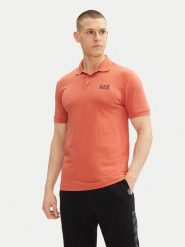 EA7 Emporio Armani Polo 8NPF14 PJVQZ U3010 Pomarańczowy Regular Fit. Brązowe koszulki polo męskie EA7 Emporio Armani, m, bez wzorów, z bawełny, bez kołnierzyka, bez ramiączek. Za 349.99 zł.