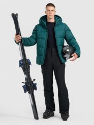 4F Spodnie narciarskie softshellowe membrana 10000 męskie - czarne L. Czarne spodnie narciarskie i snowboardowe męskie 4f, bez wzorów, z materiału, narciarskie. Za 699.99 zł.