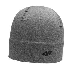Czapka AW23AFCAU055. Szare czapki męskie 4f, bez wzorów, sportowe. Za 100.99 zł.
