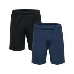Spodenki Hummel TE Topaz (x2). Czarne szorty sportowe męskie HUMMEL, bez wzorów, z dzianiny, sportowe. Za 200.50 zł.