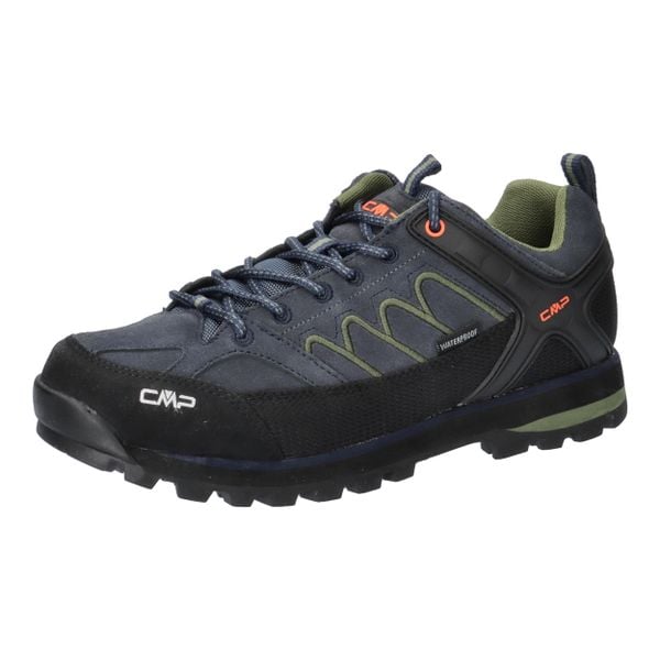 Buty trekkingowe męskie, Moon Low. Czarne buty trekkingowe męskie CMP, bez wzorów, z tkaniny, sportowe, bez obcasa, bez zapięcia. W wyprzedaży za 449.99 zł.