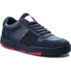 Sneakersy TOMMY JEANS - Basket Sneaker EM0EM00175 Ink 006. Niebieskie buty sportowe na co dzień męskie Tommy Jeans, z jeansu, eleganckie. Za 449.00 zł.