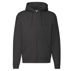 Kurtka Z Kapturem Premium Dla Dorosłych Unisex. Czarne kurtki męskie Fruit of the Loom, xl, bez wzorów, sportowe, bez ramiączek, z kapturem. Za 167.99 zł.