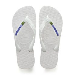 Klapki Havaianas Model 4110850 Kolor Biały. Białe klapki i japonki męskie Havaianas, bez wzorów, z gumy. Za 126.70 zł.