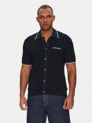 Guess Jeans Polo M5GR18 Z3HM1 Granatowy Regular Fit. Niebieskie koszulki polo męskie Guess Jeans, m, z aplikacjami, z bawełny, bez kołnierzyka, bez ramiączek. Za 279.99 zł.