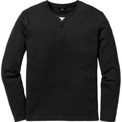 Shirt z długim rękawem 2 w 1 Regular Fit bonprix czarny. Koszulki męskie z długim rękawem marki bonprix. Za 37.99 zł.