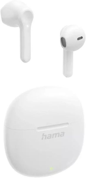 SŁUCHAWKI DOUSZNE TRUE WIRELESS “ACTION ONE“ BIAŁE. Białe słuchawki bluetooth HAMA. Za 37.48 zł.