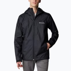 Kurtka przeciwdeszczowa męska Columbia Inner Limits III. Czarne kurtki męskie Columbia, m, bez wzorów, sportowe, bez ramiączek, bez kaptura. Za 339.99 zł.