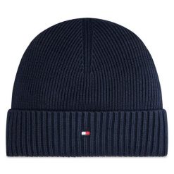 Czapka Tommy Hilfiger. Niebieskie czapki męskie Tommy Hilfiger, na zimę, bez wzorów. Za 139.99 zł.
