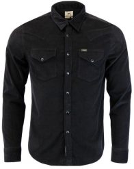 LEE MĘSKA KOSZULA WESTERN SHIRT BLACK L643MR01. Czarne koszule męskie Lee, l, bez wzorów, bez kołnierzyka, bez ramiączek. Za 239.99 zł.