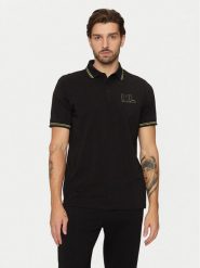 KARL LAGERFELD Polo 745462 551235 Czarny Regular Fit. Czarne koszulki polo męskie KARL LAGERFELD, m, bez wzorów, z bawełny, bez kołnierzyka, bez ramiączek. Za 299.99 zł.