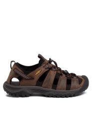 Keen Sandały Targhee III Sandal 1022427 Brązowy. Brązowe sandały męskie Keen, z nubiku, bez zapięcia. Za 319.99 zł.