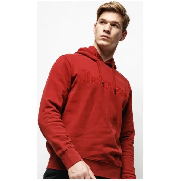 Timberland Bluza Taylor River Over Head Sweat , bordowy, rozmiar M. Czerwone bluzy nierozpinane męskie Timberland, m, bez wzorów, z bawełny, bez ramiączek, z kapturem. Za 429.99 zł.