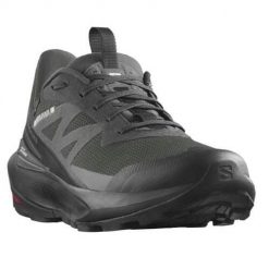 Buty trekkingowe męskie Salomon Elixir Activ Gtx Gore-tex. Czarne buty trekkingowe męskie Salomon, bez wzorów, z gore-texu, sportowe, bez obcasa, bez zapięcia. Za 643.00 zł.