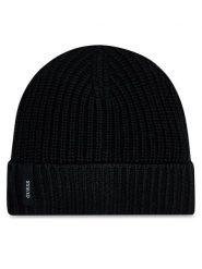 Guess Czapka AM5025 POL01 Czarny. Czarne czapki męskie Guess, na zimę, z aplikacjami, z materiału. Za 149.99 zł.