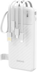 Powerbank Dudao K11 10000mAh z wbudowanymi kablami biały. Białe powerbanki Dudao. Za 32.24 zł.
