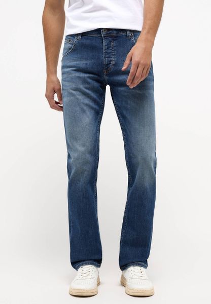Męskie Spodnie jeansowe Mustang Style Washington Straight Denim Blue 1016618 5000 313. Niebieskie jeansy męskie Mustang, bez wzorów, z denimu. Za 219.99 zł.