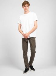 Antony Morato Jeansy "Racer" | MMTR00410 FA800088 | Racer | Mężczyzna | Khaki, Wojskowa Zieleń. Brązowe jeansy męskie Antony Morato, bez wzorów, z bawełny, militarne. W wyprzedaży za 179.00 zł.