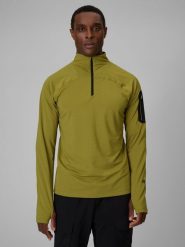 4F Bluza trekkingowa regular bez kaptura męska - zielona XL. Zielone bluzy rozpinane męskie 4f, l, bez wzorów, bez ramiączek, bez kaptura. Za 179.99 zł.