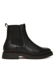 Tommy Hilfiger Sztyblety Comfort Lwt FM0FM05591 Czarny. Czarne sztyblety męskie Tommy Hilfiger, ze skóry, bez obcasa, bez zapięcia. Za 559.99 zł.