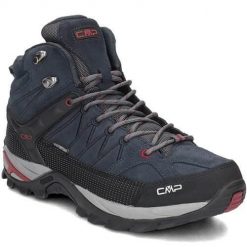 Buty trekkingowe męskie, CMP Rigel Mid. Niebieskie buty trekkingowe męskie CMP, bez wzorów, z materiału, sportowe, bez obcasa, bez zapięcia. Za 369.00 zł.