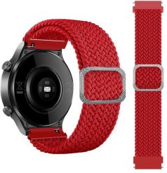 Pleciony pasek do zegarka / smartwatch 22mm, RED / CZERWONY. Czerwone zegarki smartwatch moVear. Za 20.47 zł.