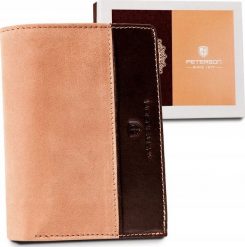 Peterson Duży, Dwukolorowy Portfel Męski Ze Skóry Naturalnej !. Portfele męskie Peterson, bez wzorów, ze skóry. Za 150.40 zł.